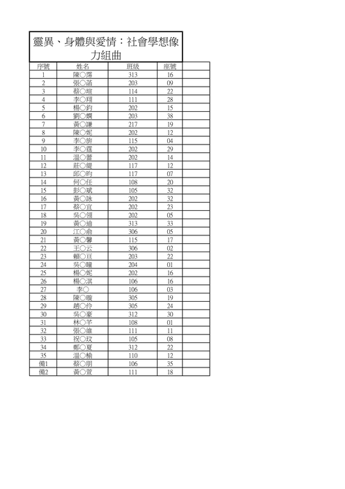 【公告】114學年度寒假營隊正備取名單圖片